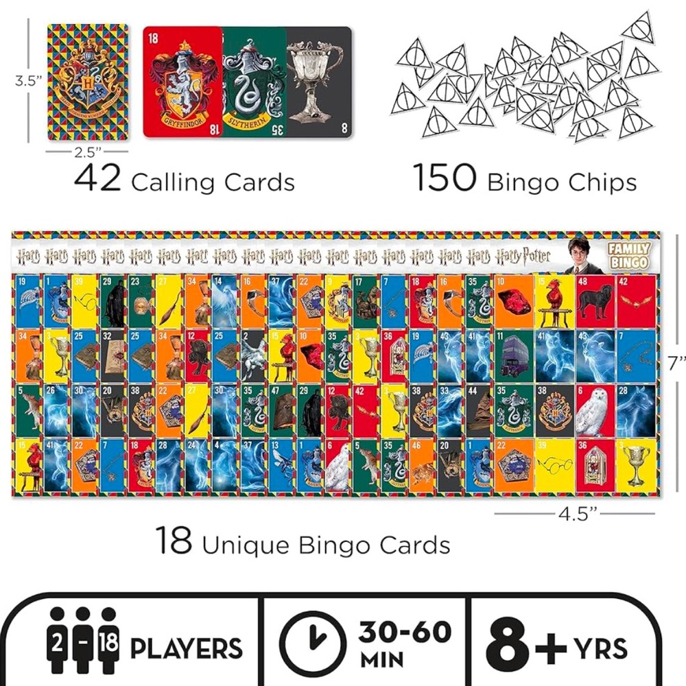 Harry Potter Family Bingo Game Party Officially Licensed Harry Potter NEW!!! - Picture 4 of 7